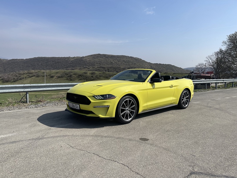 New to our fleet - a brightly coloured Ford Mustang convertible - News | Car rental in Tbilisi, Georgia